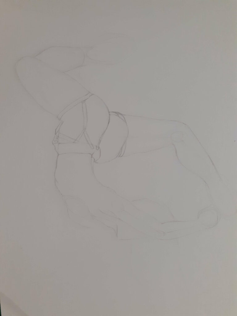 Pole dance femme 1er croquis