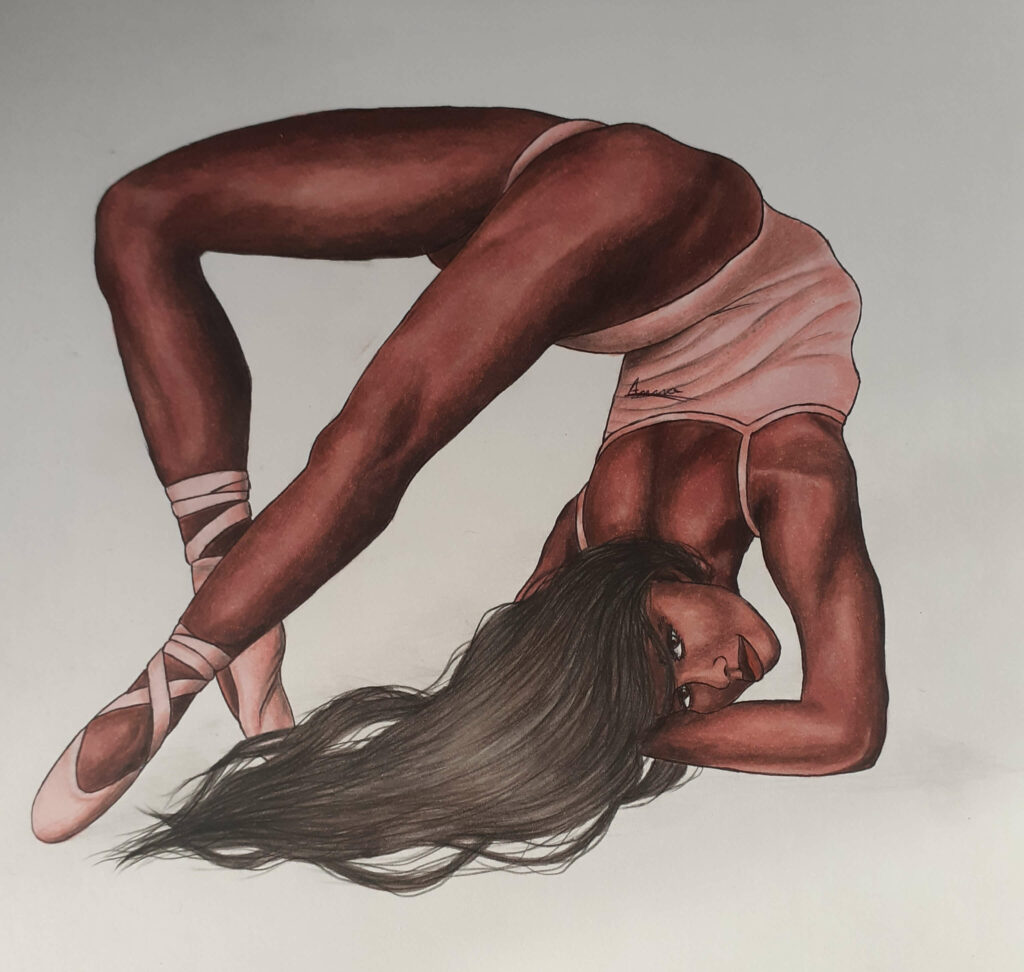 étude de l'anatomie humaine : Femme contorsionniste dans un style réaliste