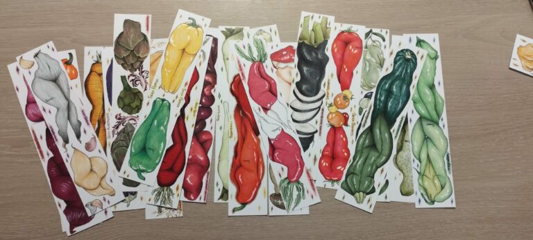 Diversité des corps de femmes : Marques pages légumes groupement