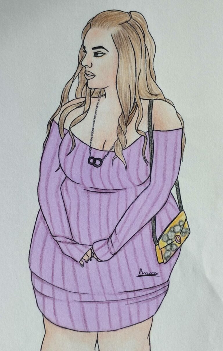 Anatomie humaine : Dessin d'une femme discrète
